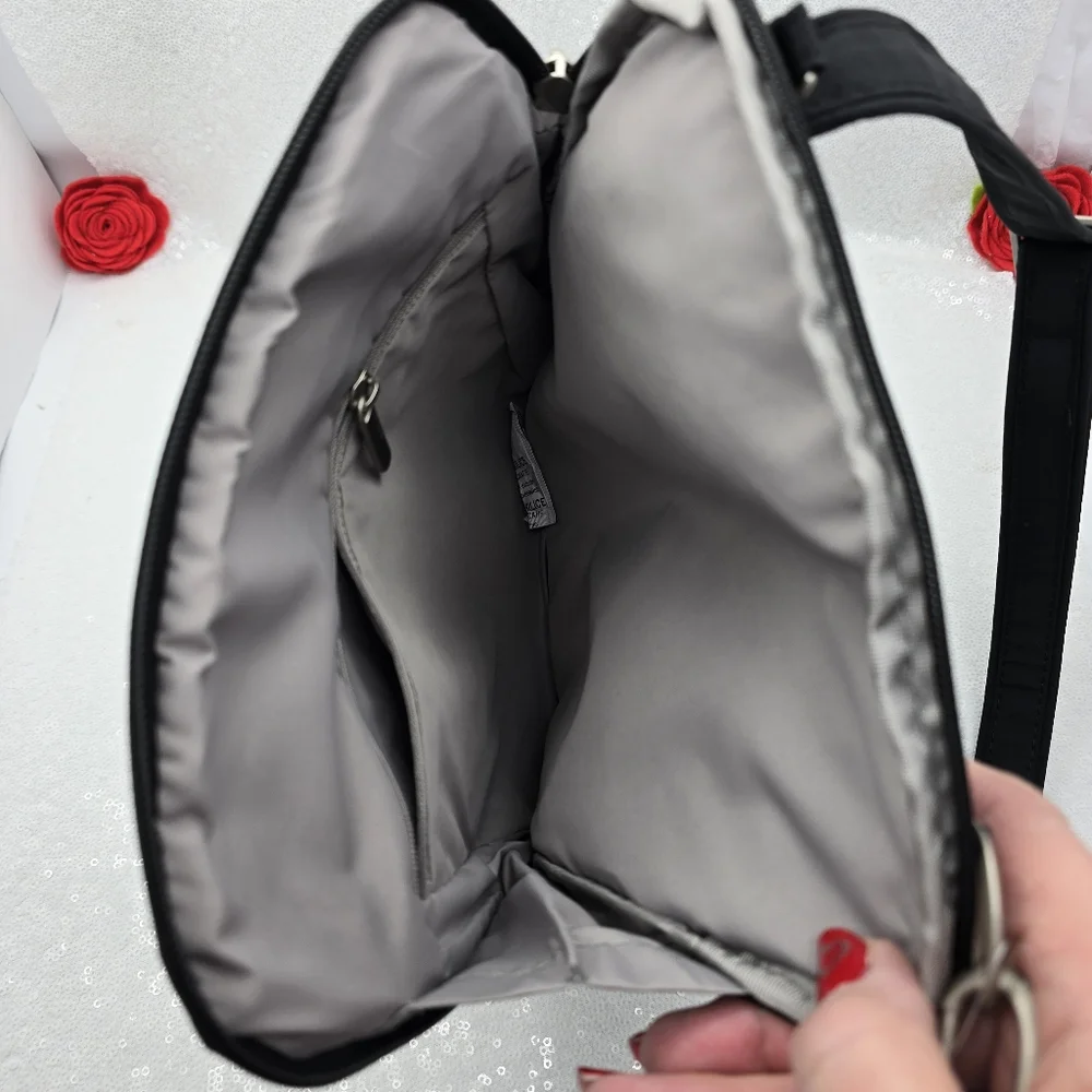 Travelon Anti-Theft Security Shoulder Crossbody Bag Slim Classic Black Travel - Picture 8 of 13